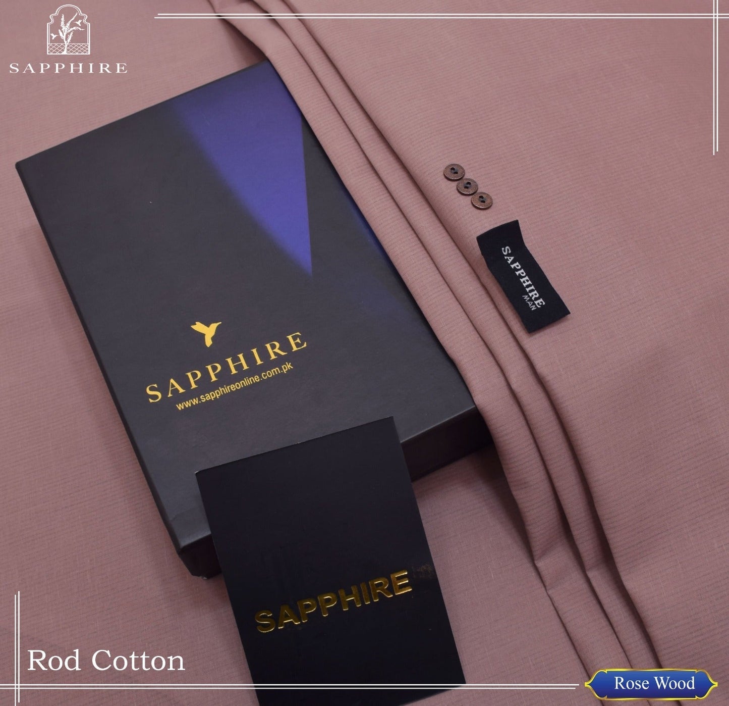 SAPPHIRE MAN (Self Rod Cotton in semi stiff finish) BOX PACKING