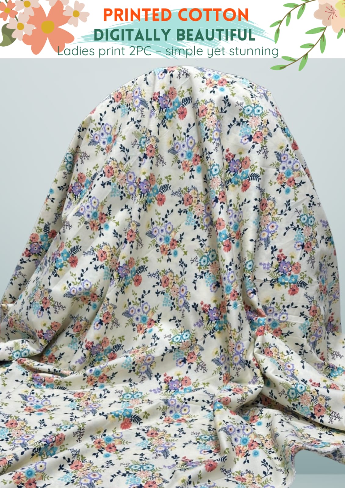 2 Piece Printed Summer Cotton