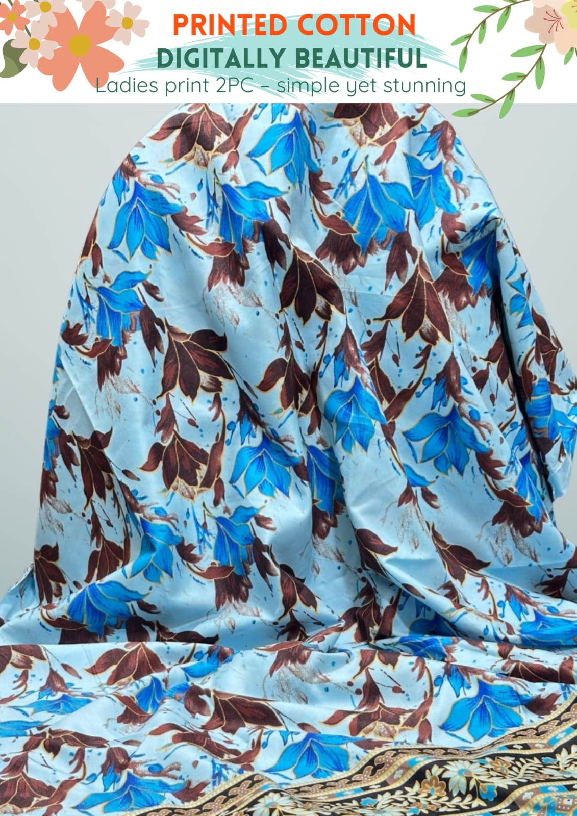 2 Piece Printed Summer Cotton