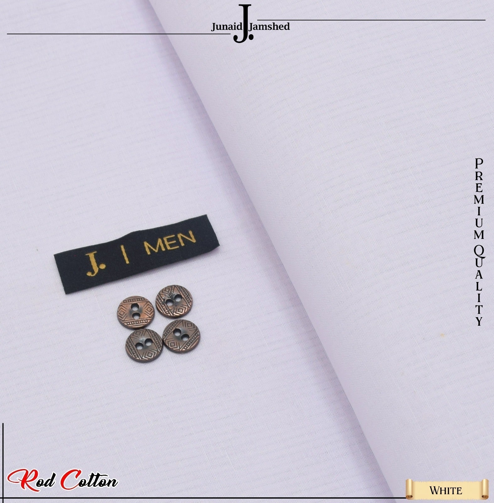 J. تأثر Pure Rod Cotton in Silver Finish