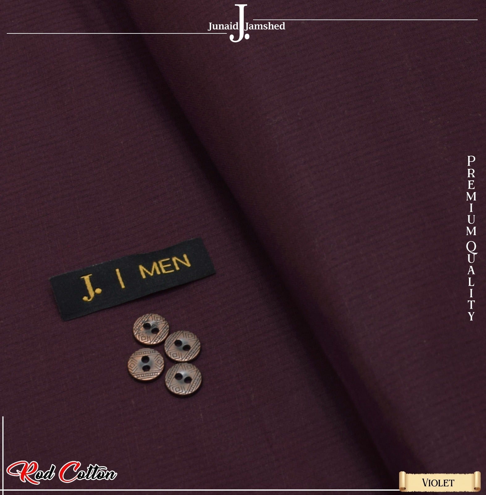 J. تأثر Pure Rod Cotton in Silver Finish