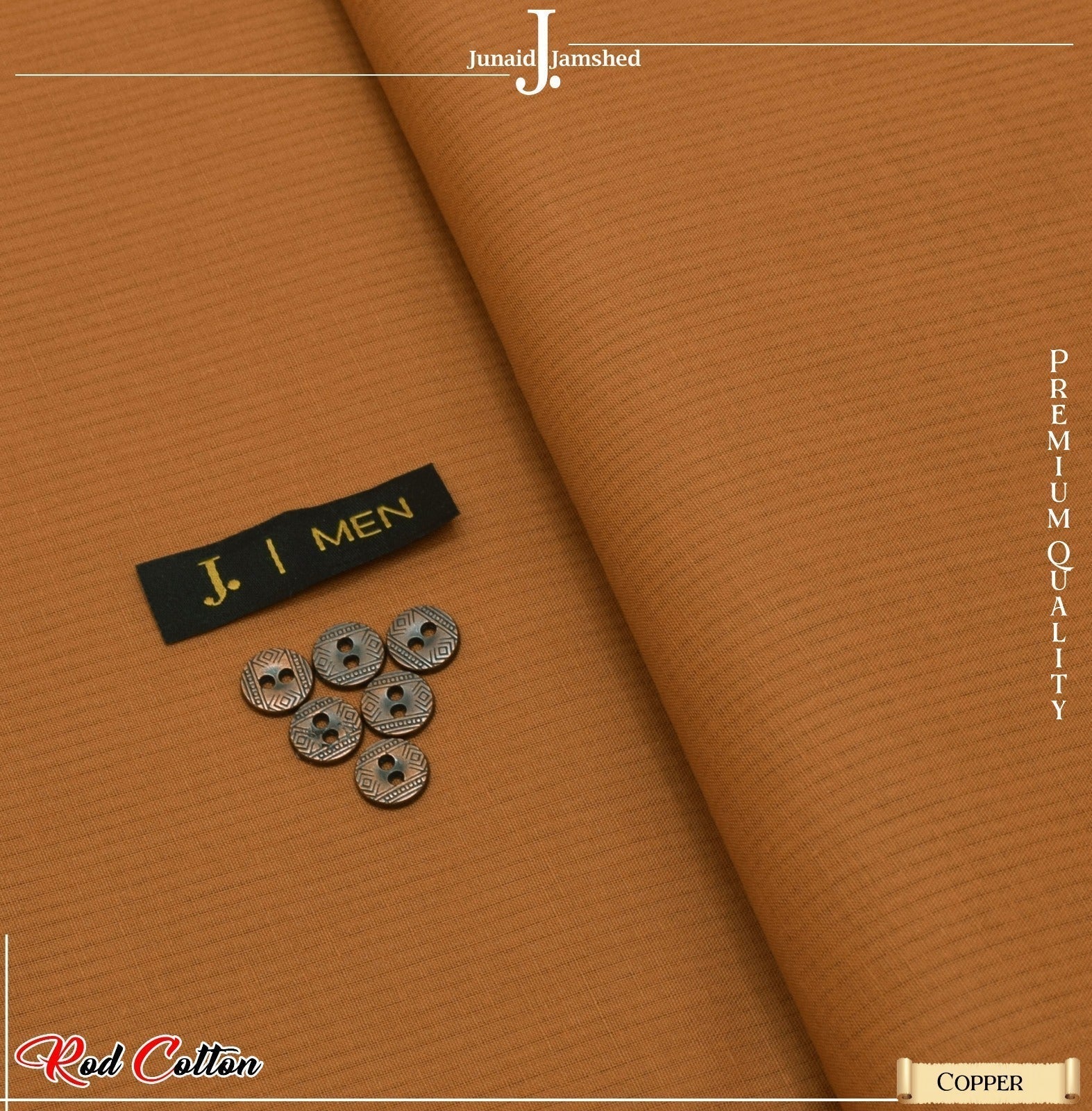 J. تأثر Pure Rod Cotton in Silver Finish