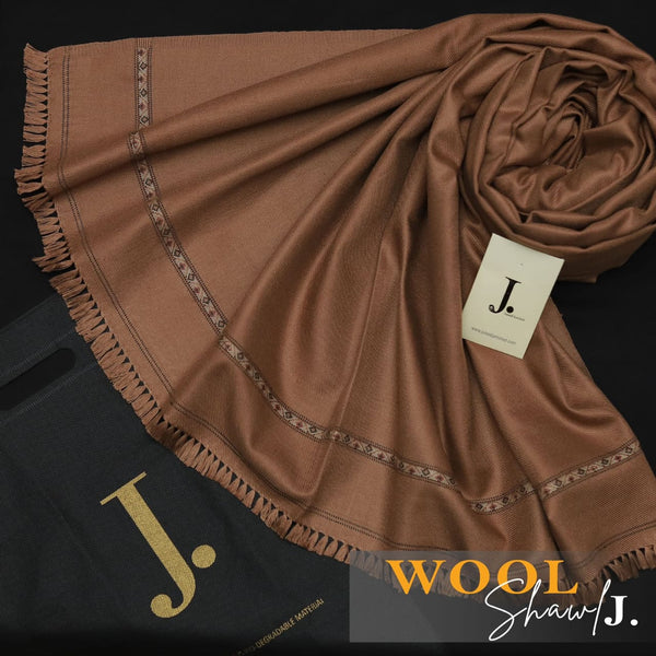 J. Men Premium Woolen Shawl D-002 (Copper)