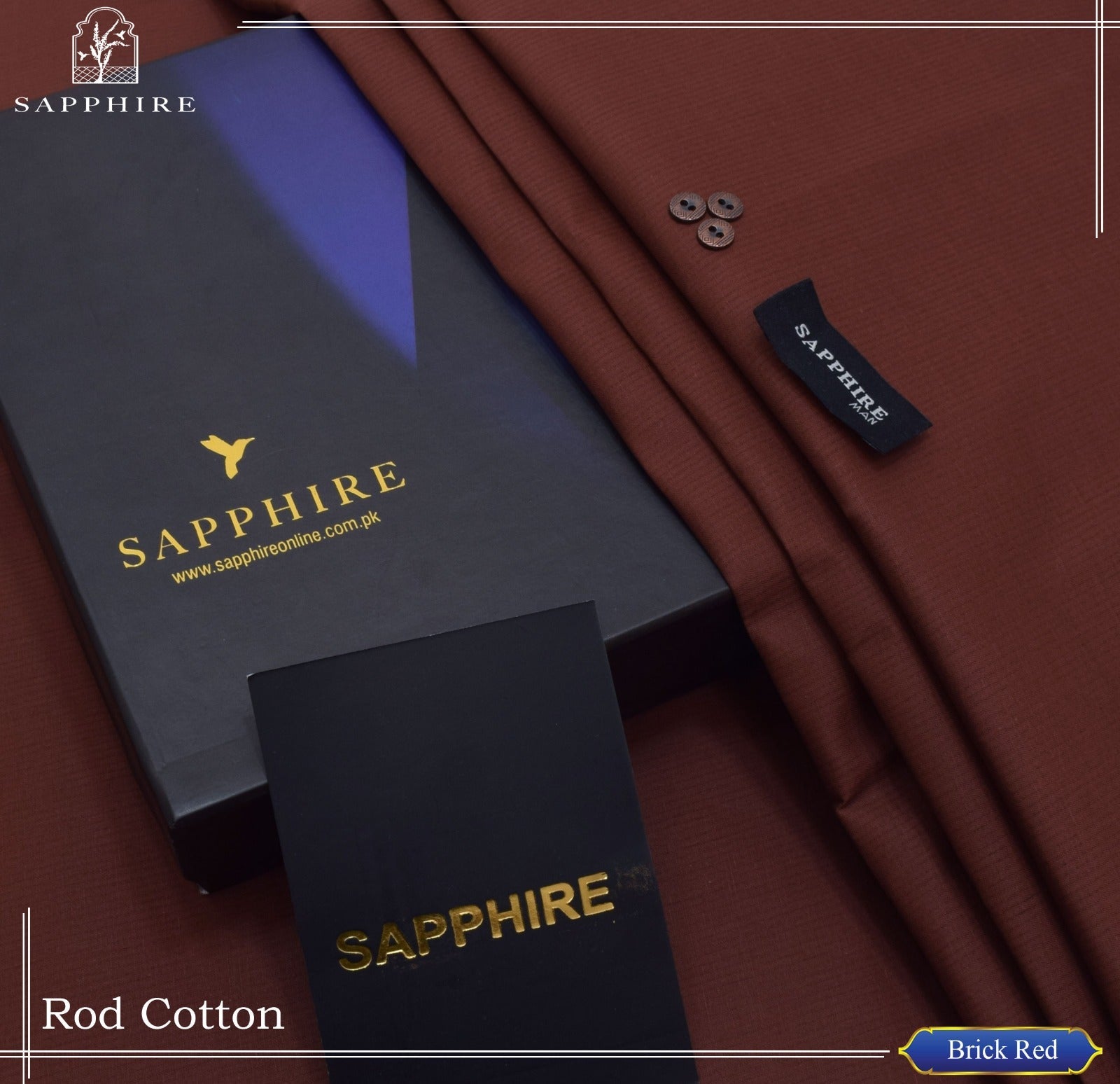 SAPPHIRE MAN (Self Rod Cotton in semi stiff finish) BOX PACKING