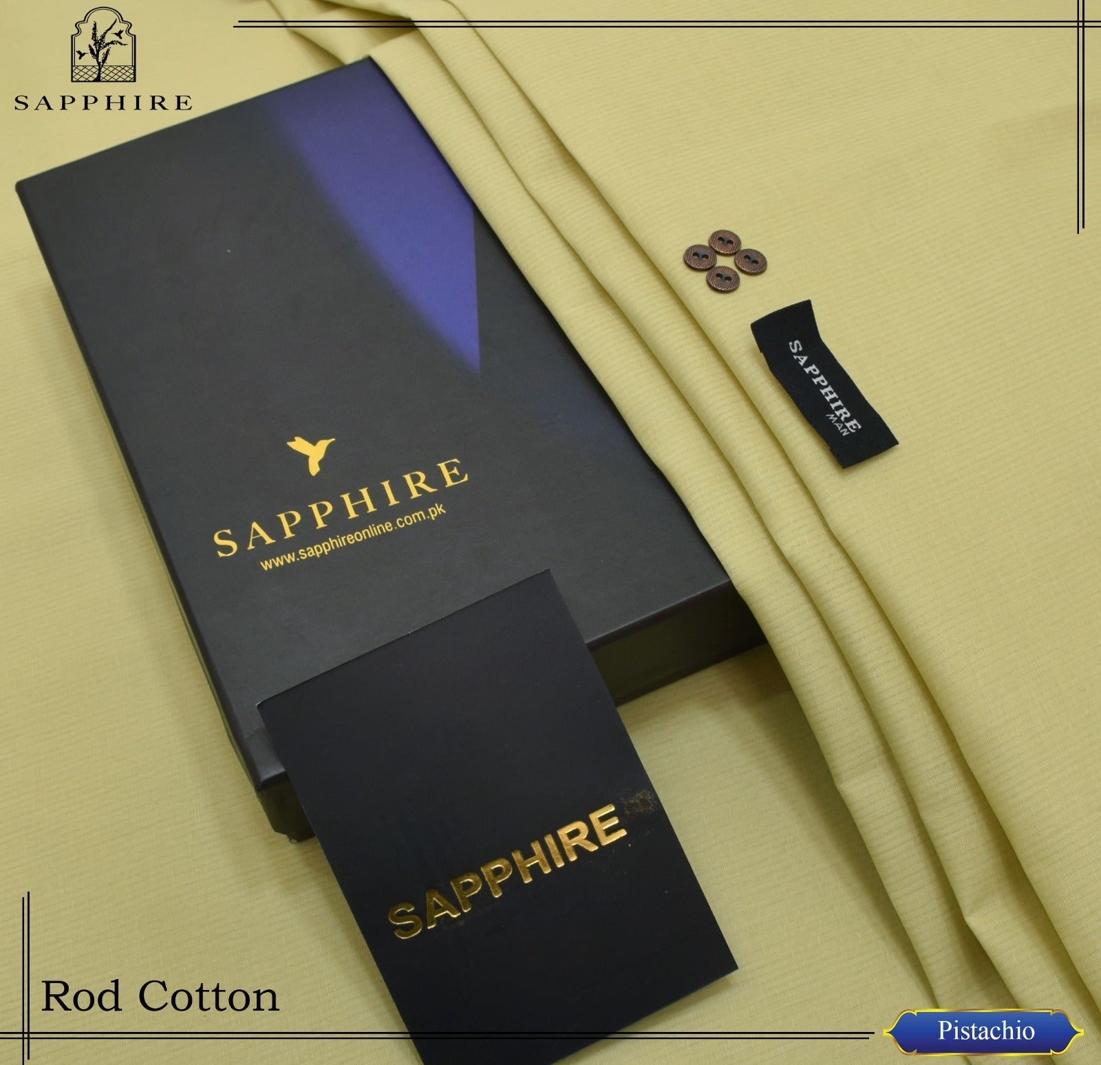 SAPPHIRE MAN (Self Rod Cotton in semi stiff finish) BOX PACKING