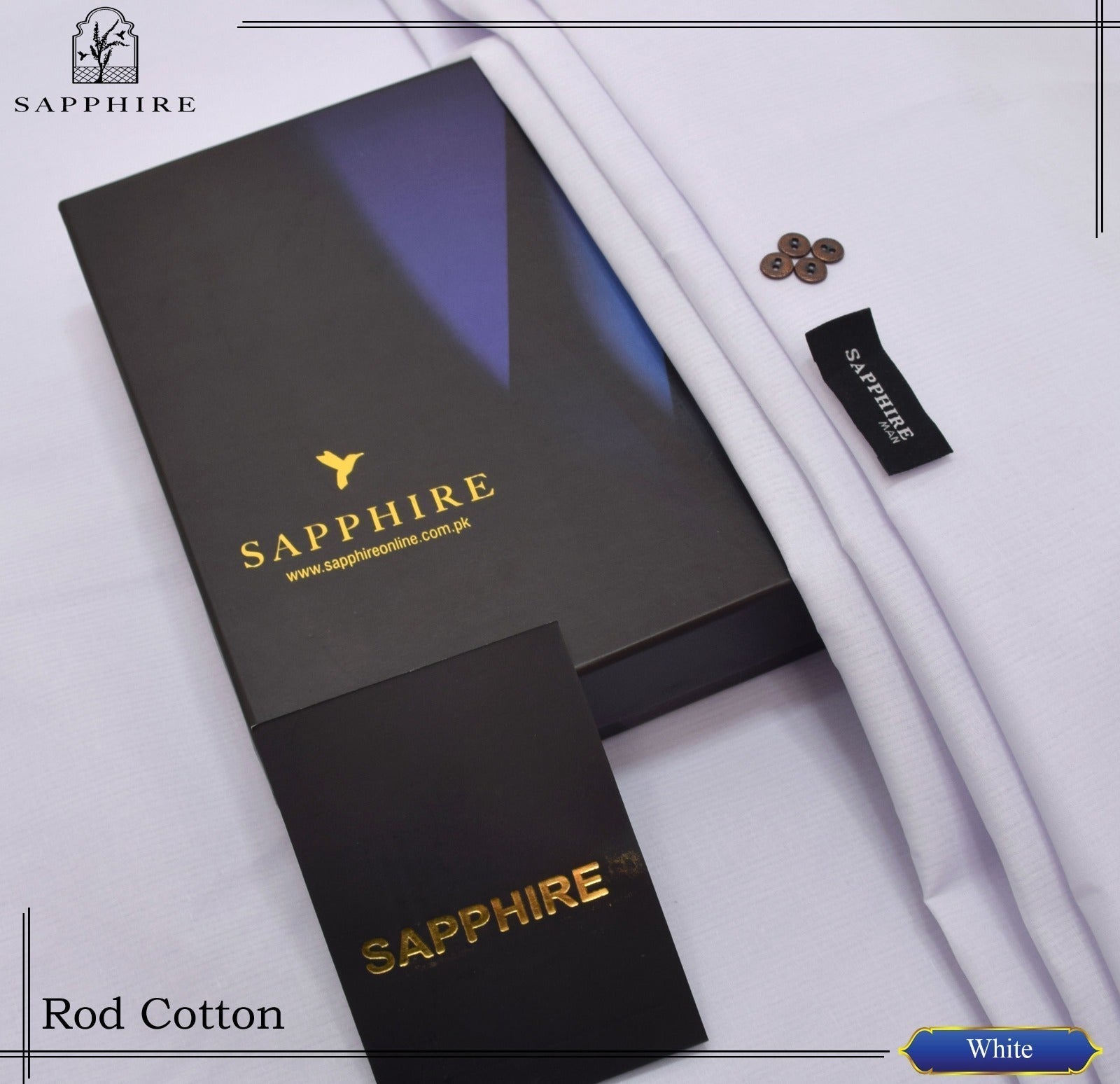 SAPPHIRE MAN (Self Rod Cotton in semi stiff finish) BOX PACKING