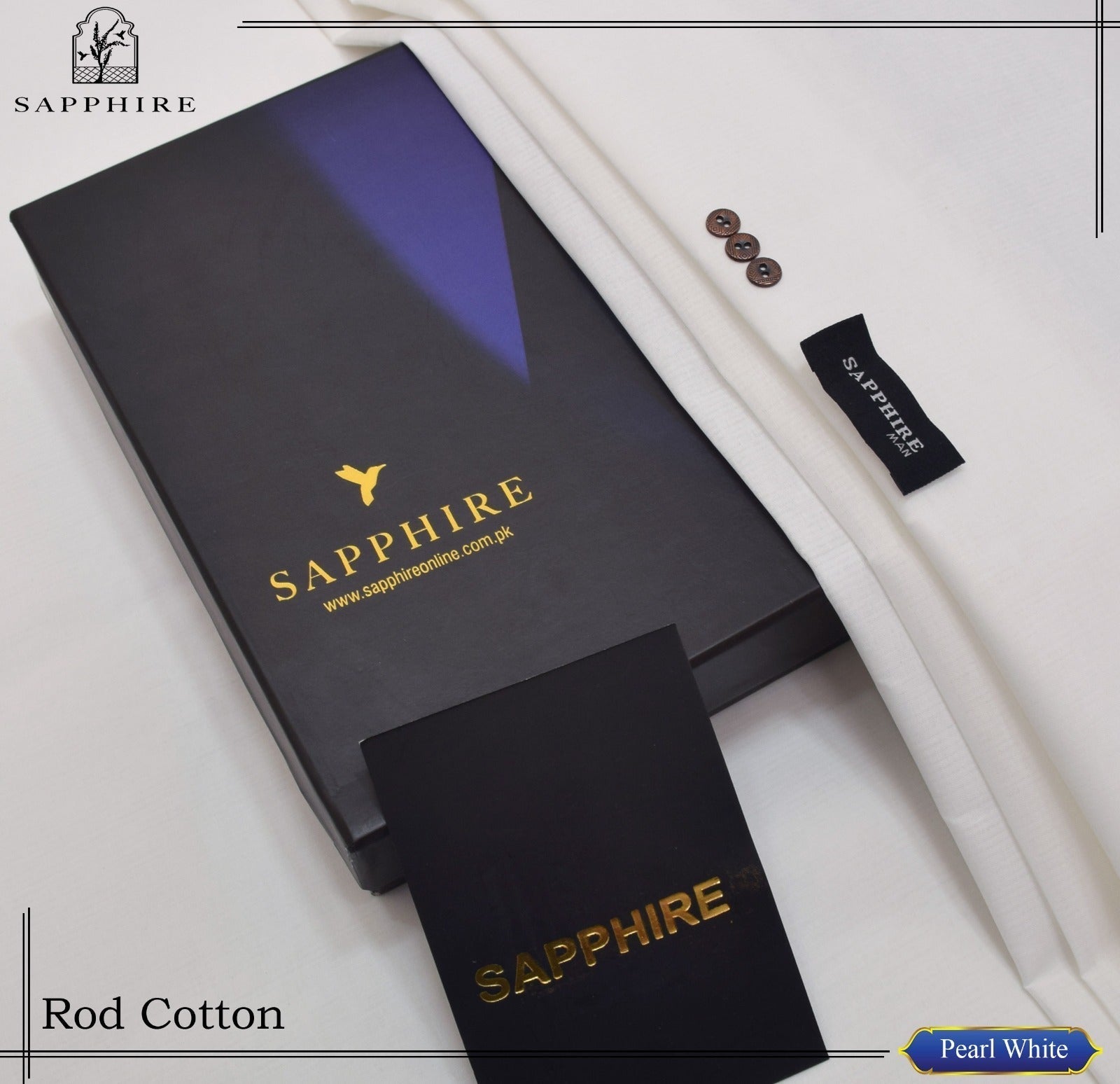 SAPPHIRE MAN (Self Rod Cotton in semi stiff finish) BOX PACKING