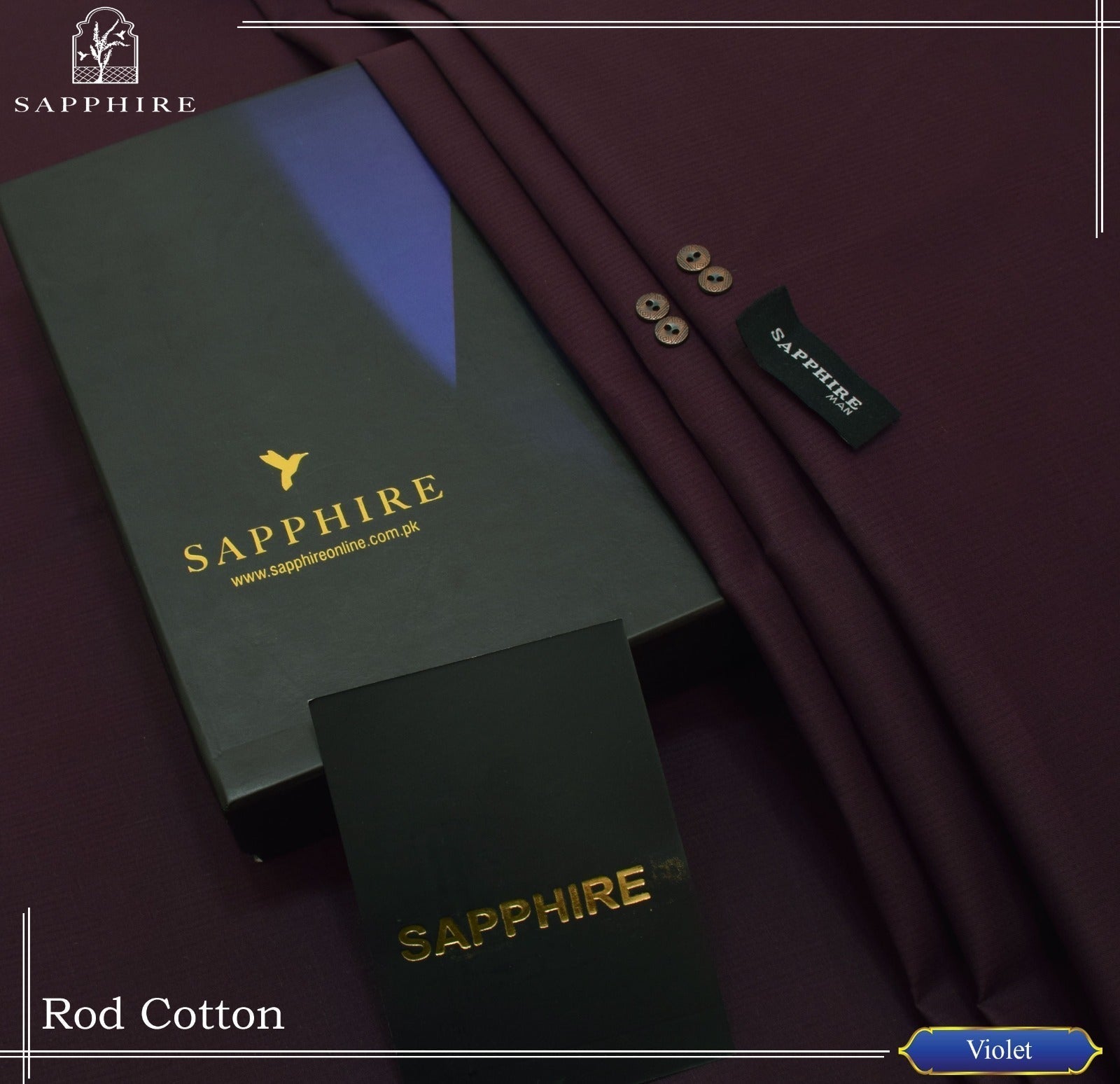 SAPPHIRE MAN (Self Rod Cotton in semi stiff finish) BOX PACKING